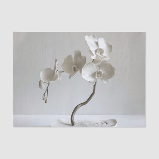 Keramische Neutrale Orchidee Taupe Tissuepapier (Voorkant)