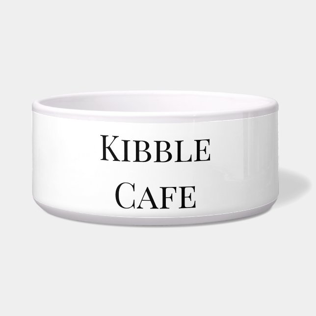 Keramische Pet Bowl Kibble Cafe Voerbakje (Voorkant)
