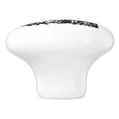 Keramische schedel -  naaigeltje, duimbaar knop (Zijkant)