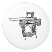 Keramische schedel -  naaigeltje, zangeres keramische knop (Voorkant)