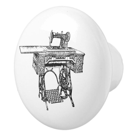 Keramische schedel - naaigeltje, zangeres keramische knop (Rechts)