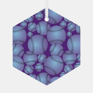 Keramische siervormgeving van het honkbalpatroon glas ornament