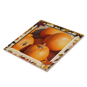 Keramische tapijten - naherfst omhulde pompoenen tegeltje