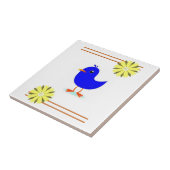 Keramische teelbloem tegeltje (Zijkant)