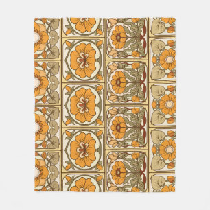 Keramische Tegel: Art Nouveau stijl. Fleece Deken