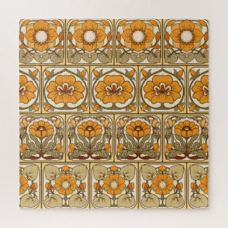 Keramische Tegel: Art Nouveau stijl. Legpuzzel