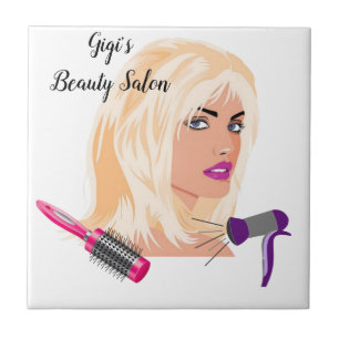 Keramische Tegel Beauty Salon Tegeltje