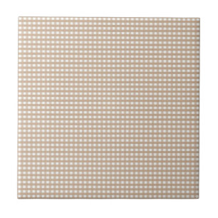 Keramische tegel beige & witte streep vierkant tegeltje