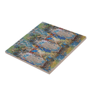 Keramische Tegel Blauw Tegeltje