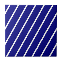 Keramische tegel blauw-wit gestreept