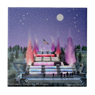 Keramische tegel - Cascades Jackson Michigan Tegeltje