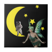 Keramische Tegel Fairy Astronaut Tegeltje (Voorkant)