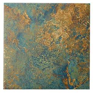 Keramische Tegel - getextureerde roest met kleur Tegeltje