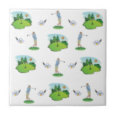 Keramische Tegel Golf Tegeltje (Voorkant)