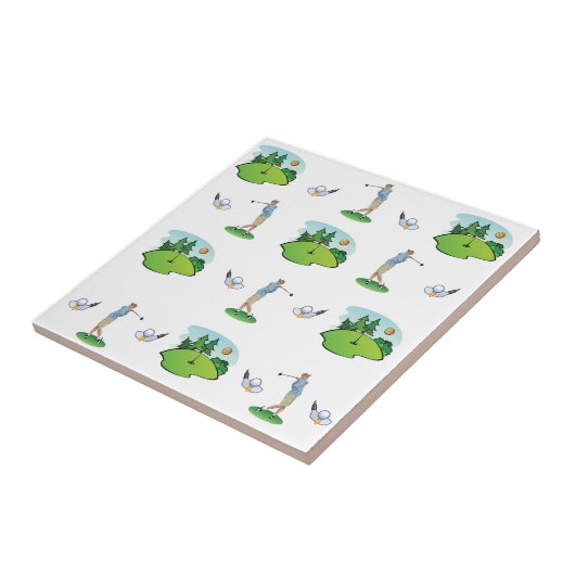 Keramische Tegel Golf Tegeltje (Zijkant)