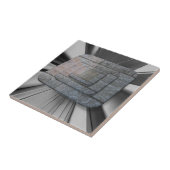 Keramische Tegel Grey Stripe Tegeltje (Zijkant)