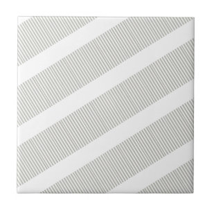 Keramische tegel grijs & witte streep tegeltje