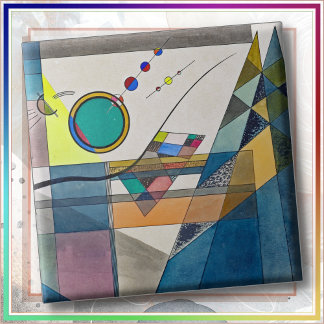 KERAMISCHE TEGEL - "Groen" - Wassily Kandinsky Tegeltje