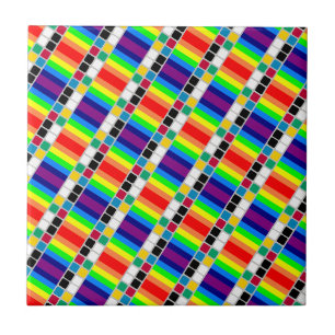 Keramische tegel kleurrijk kleuren vierkant tegeltje