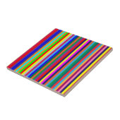Keramische Tegel Kleurrijke Kleuren Strepen Tegeltje (Zijkant)