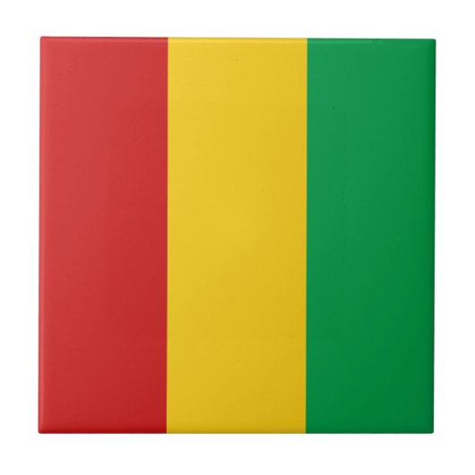 Keramische Tegel met de vlag van Guinee-Conakry Tegeltje (Voorkant)