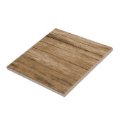  keramische tegel met houten blik tegeltje (Zijkant)