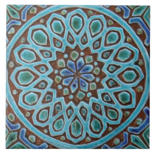 Keramische tegel - Moorse tegelstijl turquoise  Tegeltje
