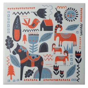 Keramische tegel - Scandinavisch Collectie Tegeltje