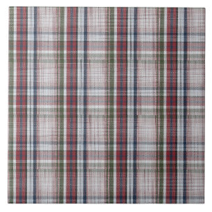 Keramische tegel - Schotse tartan rood blauw groen Tegeltje