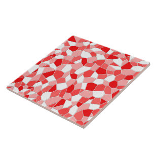 Keramische tegel - Shades of Red Mosaic Tegeltje