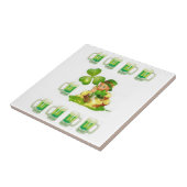 Keramische Tegel St. Patrick's Day Tegeltje (Zijkant)