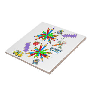 Keramische Tegel Terug naar school is Cool Tegeltje