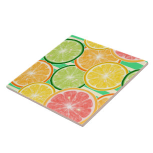 Keramische Tegel/Trivet-Citrus Keramische Tegel Tegeltje