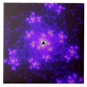 Keramische Tegel van nevel met fractal Tegeltje
