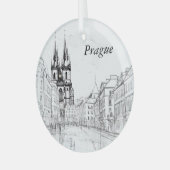 keramische Tegel van Praag Glas Ornament (Voorkant links)