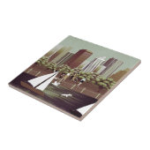 Keramische tegel voor het landschap tegeltje (Zijkant)