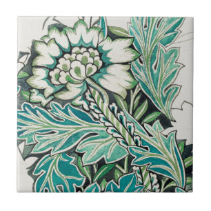 KERAMISCHE TEGEL: WATERVERF WILLIAM MORRIS-ANEMONE TEGELTJE