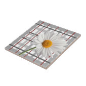 Keramische Tegel White Daisy Floral Tegeltje (Zijkant)