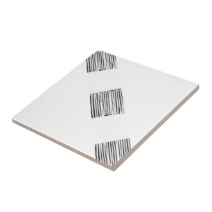 Keramische Tegel Wit en Zwart Plaid Tegeltje