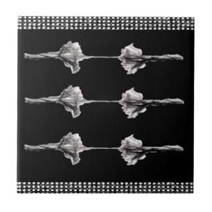 Keramische Tegel wit en zwart Tegeltje