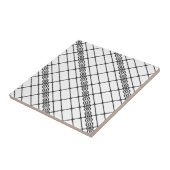 Keramische Tegel wit en zwart Tegeltje (Zijkant)