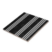 Keramische Tegel wit en zwart Tegeltje (Zijkant)