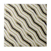 Keramische Tegel Wit Zwart Goud Tegeltje (Voorkant)