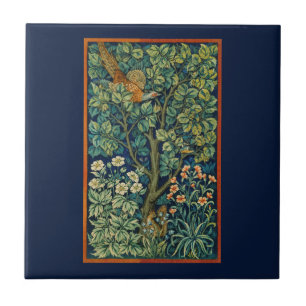 KERAMISCHE TEGEL: Ziekstof : WILLIAM MORRIS Tegeltje