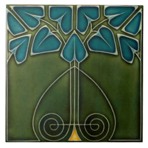 Keramische Tegels - Art Nouveau Reproductie Tegeltje