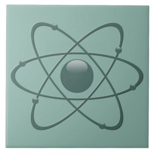 Keramische tegels DE MIGHTY ATOM 1950s Retro GREEN Tegeltje