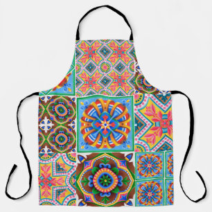 Keramische tegels, majolica, ornamentabstract, ara schort