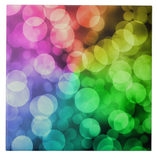 Keramische tegels met regenboogkleuren tegeltje