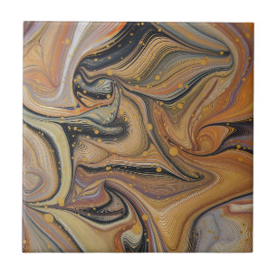 Keramische tegels met zwarte en goudvloer tegeltje