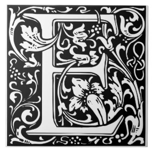 Keramische tegels - Monogram Letter E Tegeltje